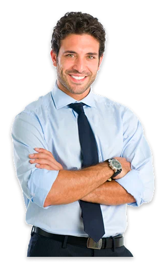 Man standing with folded arms